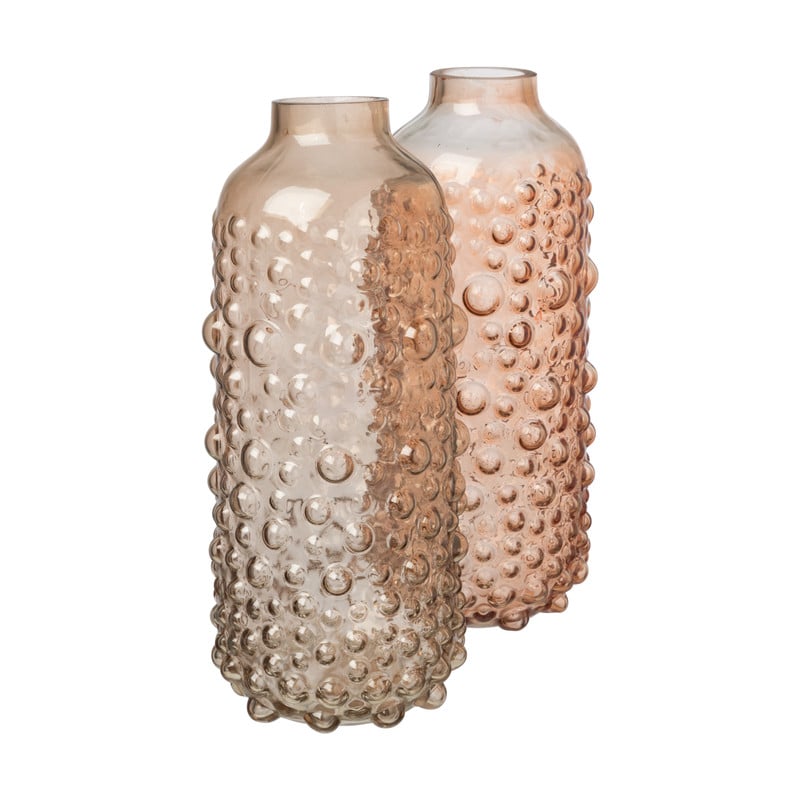 Vaas bubbels - terra - ø13x31 cm