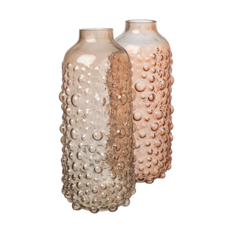 Vaas bubbels - lichtroze - ø13x31 cm
