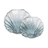 Vaas schelp klein - blauw - 16.5x19x9 cm