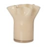 Vaas golf - beige - 22.5x20x19 cm