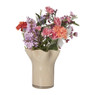 Vaas golf - beige - 22.5x20x19 cm