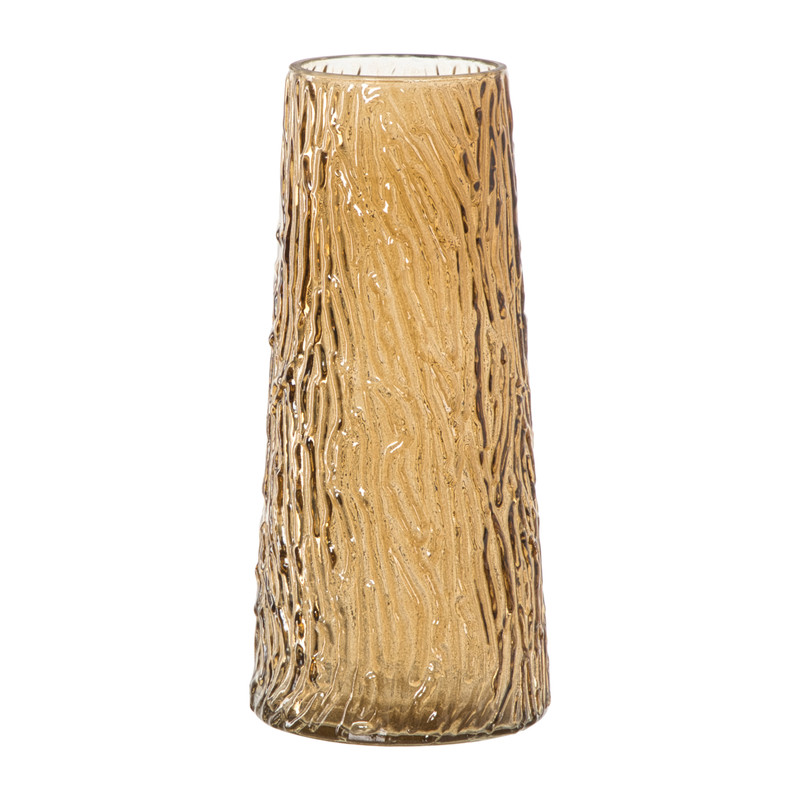 Vaas structuur - bruin - ø10.2x21.8 cm