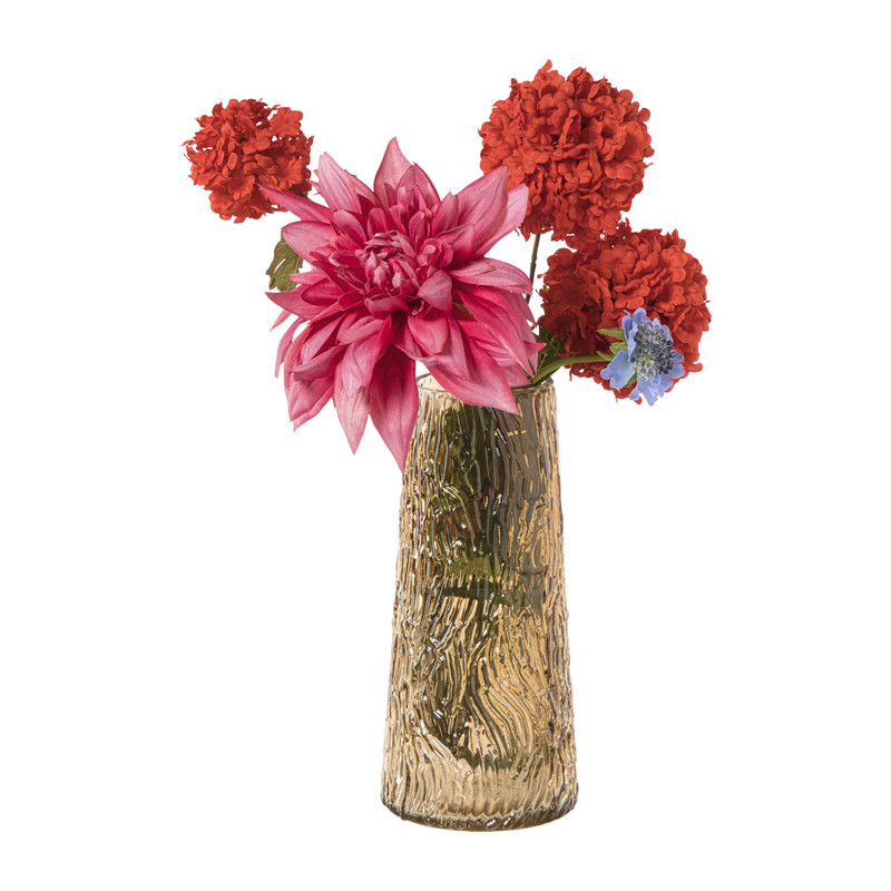 Vaas structuur - bruin - ø10.2x21.8 cm