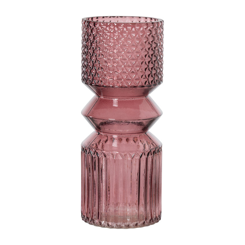 Vaas diabolo - roze - ø9.5x24.5 cm