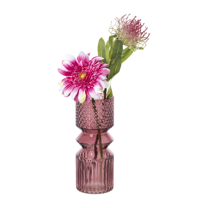 Vaas diabolo - roze - ø9.5x24.5 cm