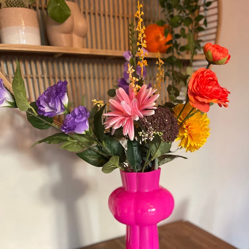 Vaas bolling - roze - ø16x34.5 cm