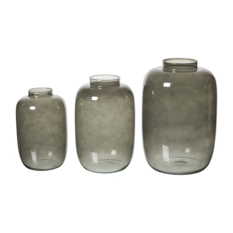 Vaas smoked mega - ø22x32 cm - zwart