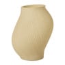 Vaas ribbel klein - beige - ø12x15 cm