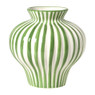 Vaas stripes - groen/wit - ø21x21 cm