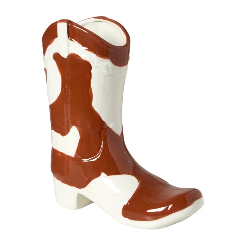 Vaas cowboy laars - bruin/wit - 22.8x20.2x8.7 cm
