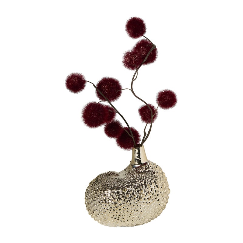 Vaasje organisch - zilverkleurig - 17x15x15.5 cm