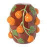 Vaas vijgen - bordeauxrood/oranje - ø22x24.5 cm