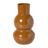 Vaas twee bollen - bruin - ø12.5x21 cm