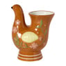 Vaas vogeltje - oranje - 18.5x14.5x10 cm