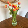 Vaas glas taps - transparant - ø12x24.5 cm