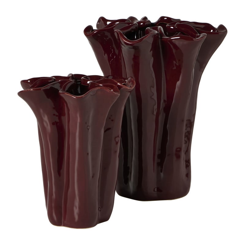 Vaas golf middel - bordeaux rood - ø13x17 cm