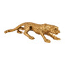 Luipaard beeldje - goud - 26x6.5x5.5 cm