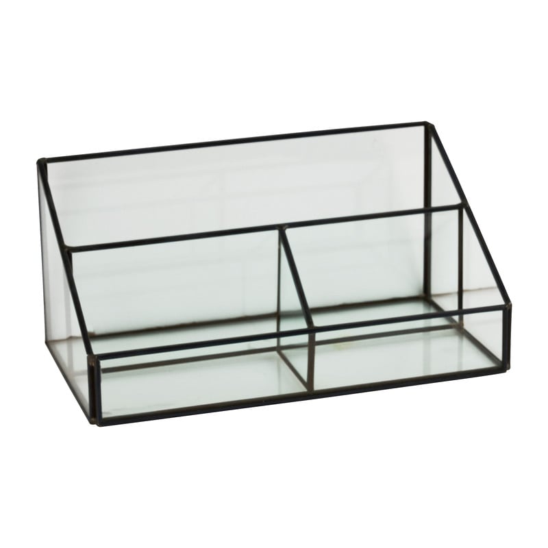 Opbergbakje glas - rechthoek - 21.5x10 cm 