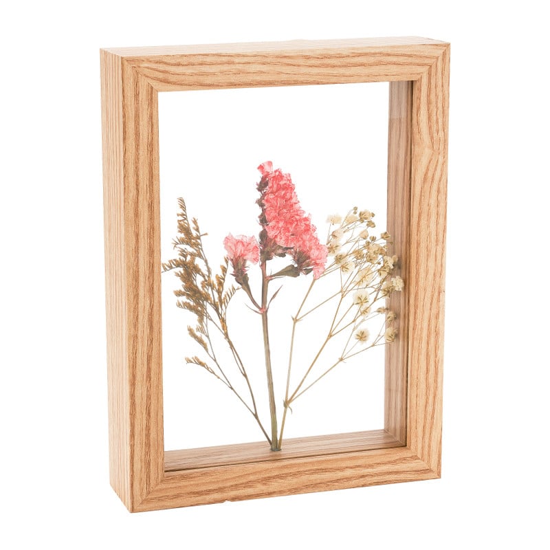 Wanddecoratie met bloemen - diverse varianten - 14,5x4x19,6 cm