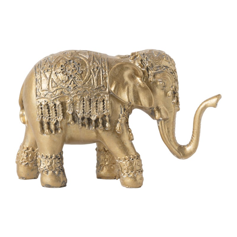 Olifant - goud - 19x7x12 cm