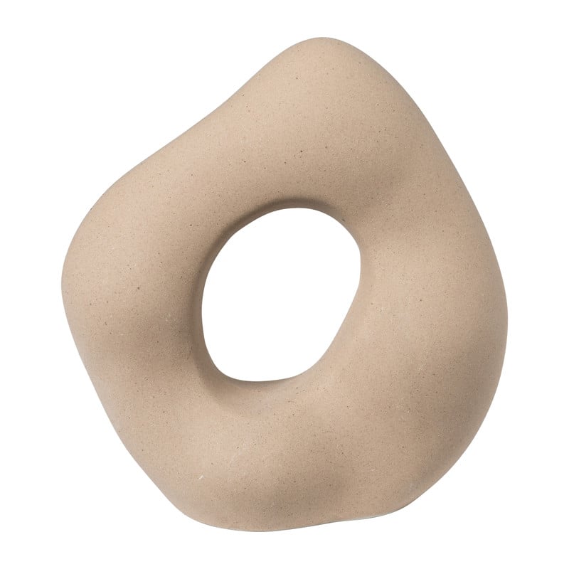 Staande deco organische vorm - grijs - 17.3x8x18 cm