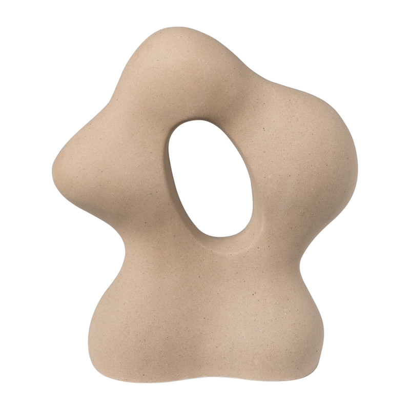 Staande deco organisch groot - grijs - 22.8x9.8x25.5 cm