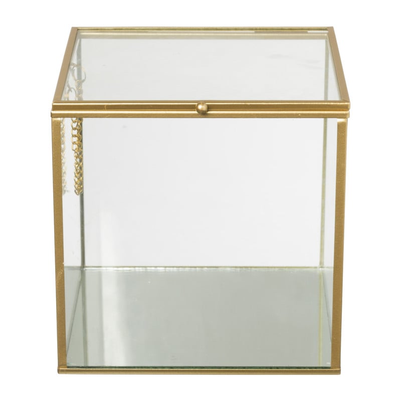 Gouden box groot - goudkleurig - 15x15x15 cm