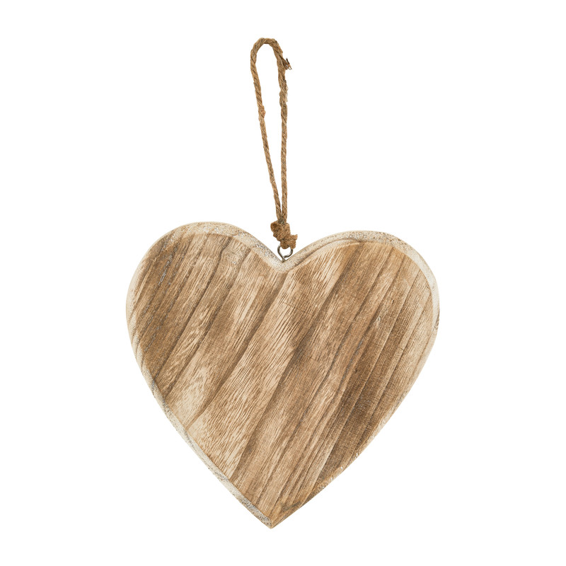 Decoratieve hanger hart - 19x20x2,5 cm
