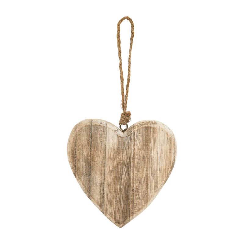 Decoratieve hanger hart - 12,8x12,5x2 cm