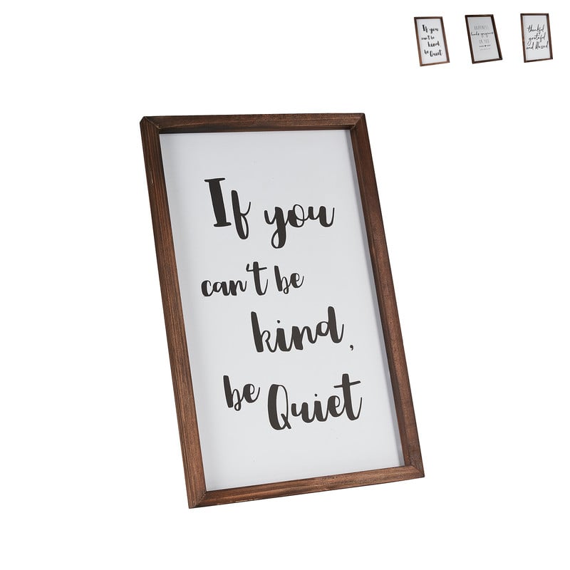 Bord met tekst hout - diverse varianten - 20x32 cm