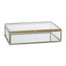 Gouden box - rechthoekig -  18x12x4,5 cm