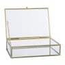 Gouden box - rechthoekig -  18x12x4,5 cm