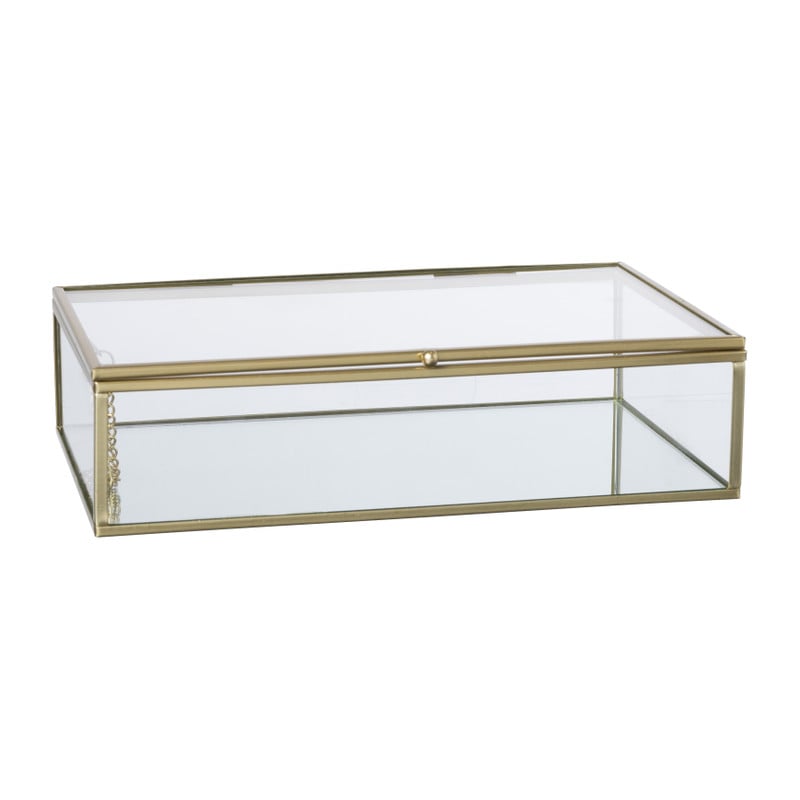 Gouden box - rechthoekig -  23x14x5,5 cm
