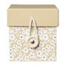 Deco box met print mini - geel - 7.5x7.5x8 cm