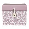 Decobox met print klein - paars - 12x12x10 cm