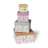 Decobox met print groot - roze - 20x20x12 cm
