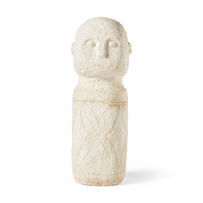 Decoratie beeld mummy - wit - 24.5 cm