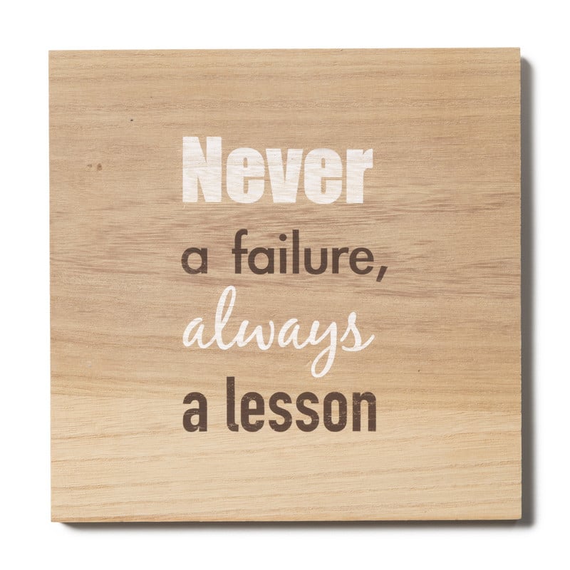 Tekstbord Lesson - 20x20 cm