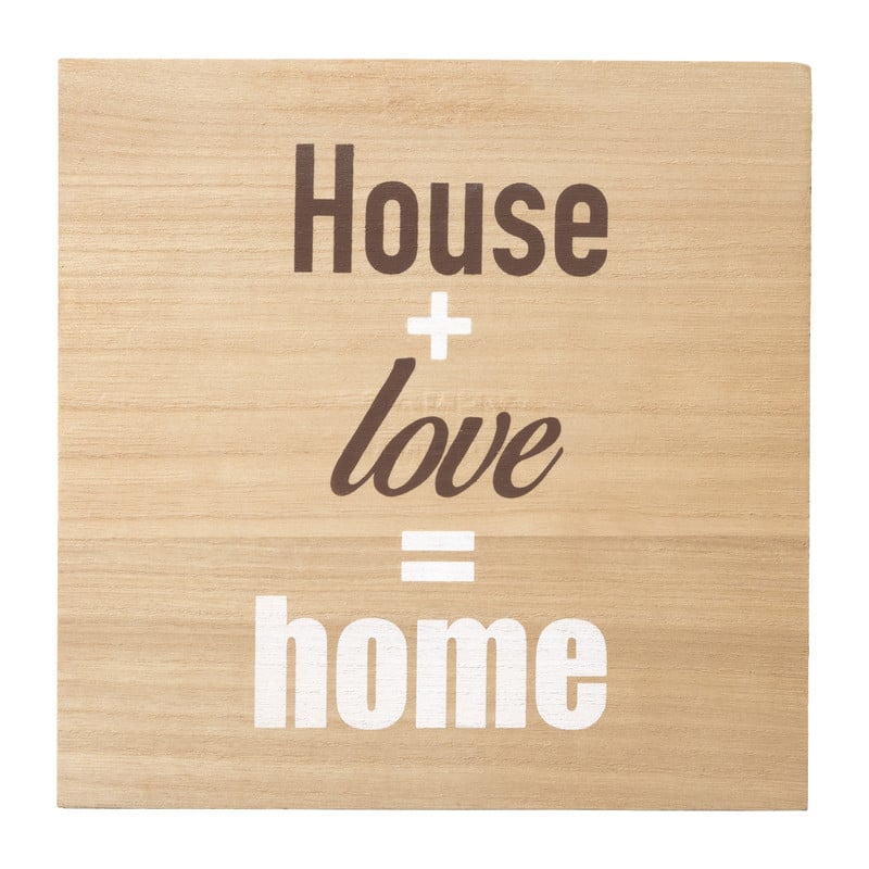 Tekstbord House - 20x20 cm 