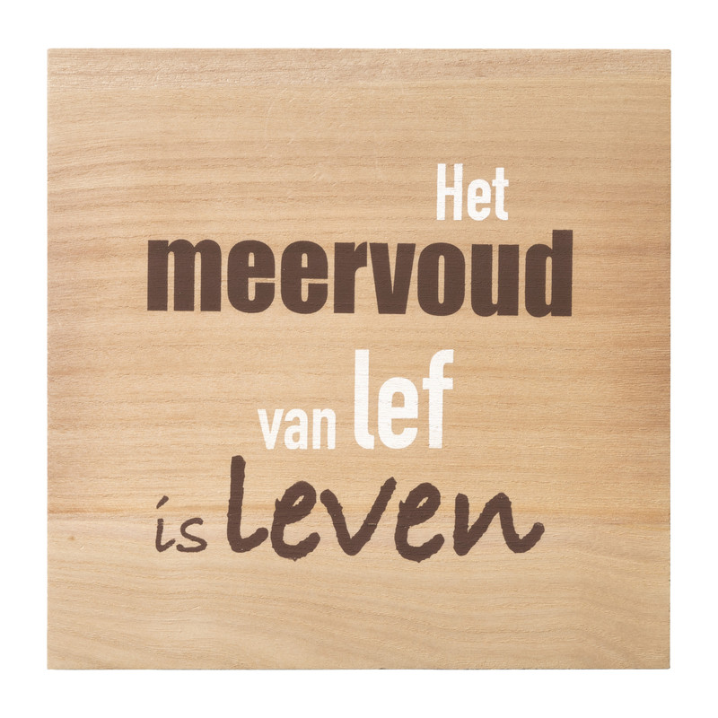 Tekstbord Leven - 20x20 cm 
