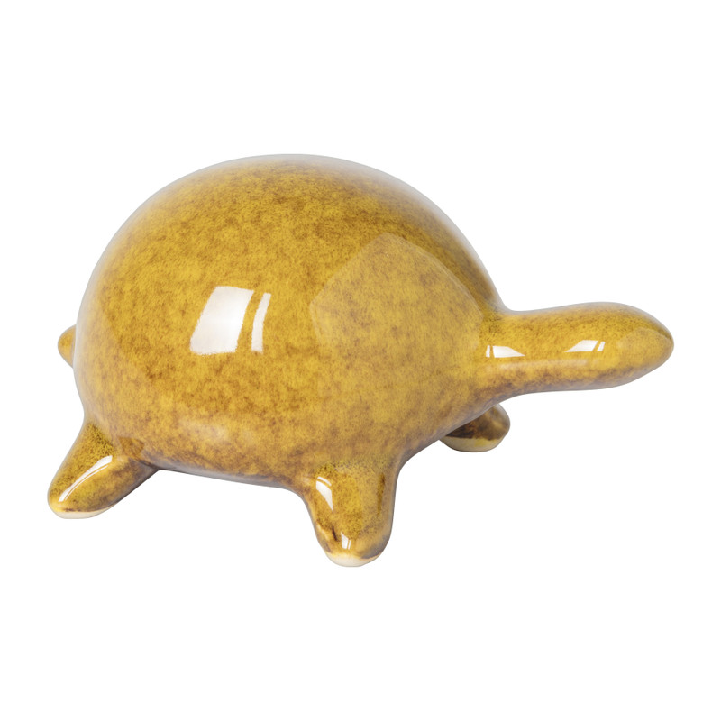 Decoratie beeld schildpad - bruin - 12.5  cm