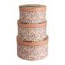 Cadeaudoos rond - pauw - set van 3