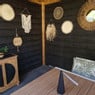 Wandhanger Raffia - 65x28x2.5 cm 