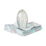 Ornament presse papier kwal in glas - wit