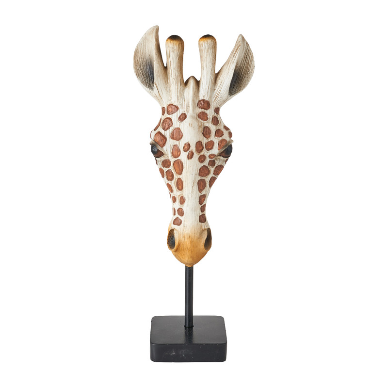 Dierenkop giraffe op voet - 40 cm