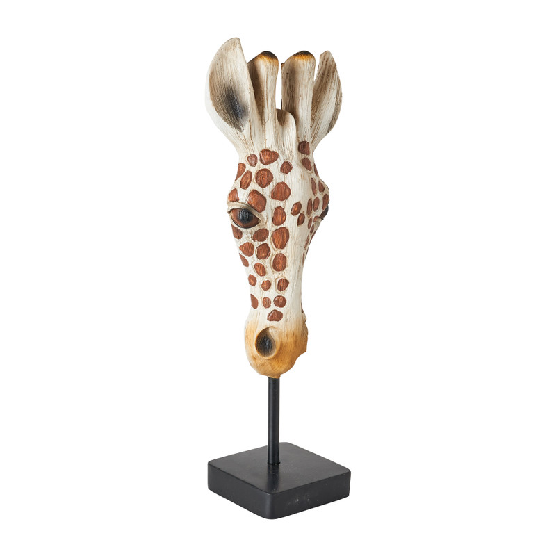 Dierenkop giraffe op voet - 40 cm