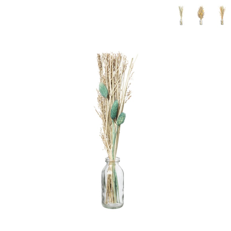 Vaasje met droogbloemen - diverse varianten - 36 cm 