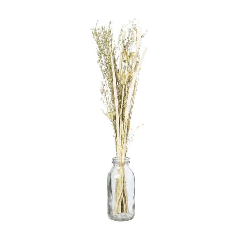 Vaasje met droogbloemen - diverse varianten - 36 cm 