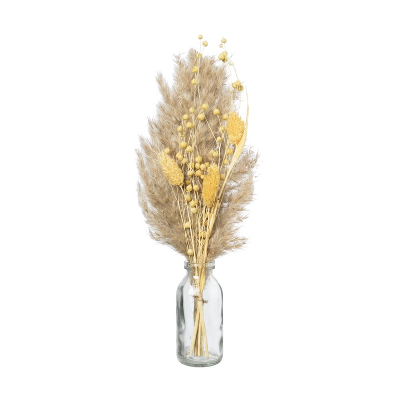 Vaasje met droogbloemen - diverse varianten - 36 cm 
