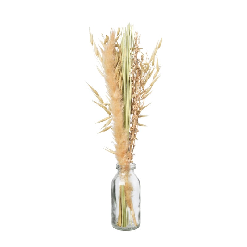 Vaasje met droogbloemen - diverse varianten - 36 cm 
